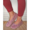 Roxoni Women's Plush Terry Cotton & Velour Ballerina Slippers – 2-Pack of Cozy Indoor Footwear - 4 of 4