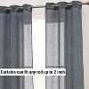HLC.ME Emily Faux Linen Semi Sheer Light Filtering Grommet Lightweight Window Curtains Drapery Panels, Set of 2 - 3 of 4