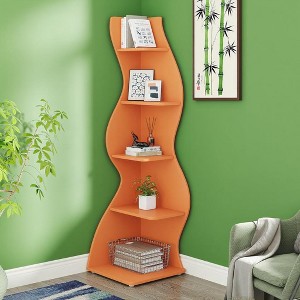 KTMBDW 5 Tier Bookshelf, Bookcase with Open Storage, Modern Tall Bookshelves Organizer, Floor Standing Book Shelf for Bedroom, Living Room,Home Office - 1 of 4