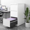 Vynxaria 3-Drawer File Cabinet with Lock - Metal Vertical Storage for A4/Legal/Letter Size Files, Narrow Design, Assembly Required. - 4 of 4