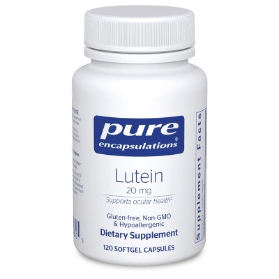 Pure Encapsulations Lutein 20 mg - Hypoallergenic Antioxidant Support for Healthy Visual Function