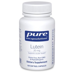 Pure Encapsulations Lutein 20 mg - Hypoallergenic Antioxidant Support for Healthy Visual Function - 1 of 4