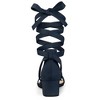 Allegra K Women's Open Toe Block Heel Lace Up Sandals - 3 of 4
