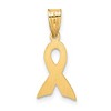 Black Bow Jewelry 14k Yellow Gold & Yellow Enameled Awareness Ribbon Pendant, 10mm - 3 of 4