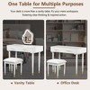 YOOCOZZ Vanity Table Set with Upholstered Stool, Removable LED Touch Mirror and Two Large Drawers - White - 4 of 4