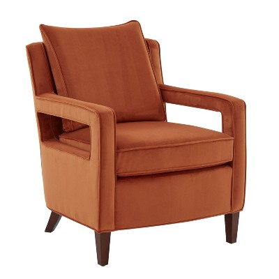 NicBex Velvet Accent Chair,Upholstered Living Room Chairs with Open Arm Design and Solid Wood Legs,Modren Armchair,Club Chairs for Living Room