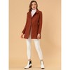 INSPIRE CHIC Women's Christmas Peter Pan Collar Double Breasted Long Trench Winter Pea Coat - 3 of 4