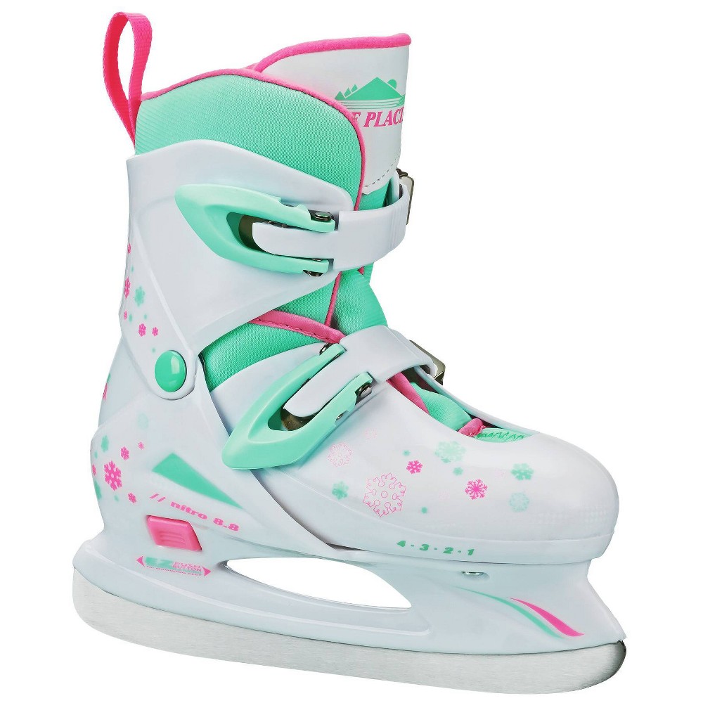Photos - Ice Skates Lake Placid Nitro Adjustable Ice Skate White - M  (1-4)
