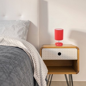 Simple Designs 10.24" Stonies Small Stone Look Table Bedside Lamp (Includes LED Light Bulb) - 1 of 4