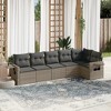 vidaXL 6 Piece Patio Sofa Set with Cushions - Gray Without Table - 2 of 4