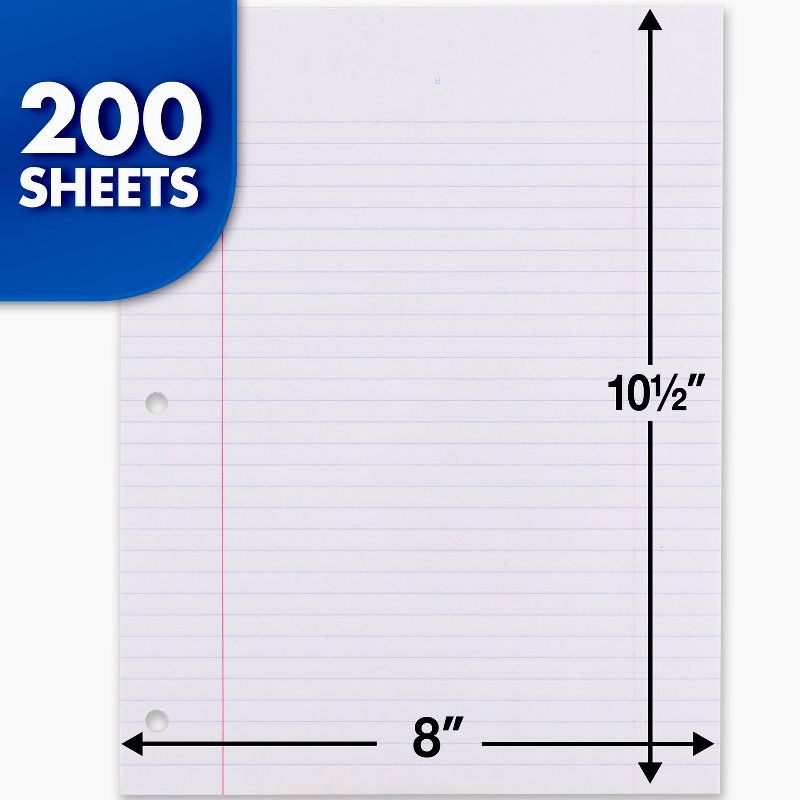 Mead Notebook Filler Paper, College Ruled, 200 Sheets Per Pack, 3 Packs, 3 of 6