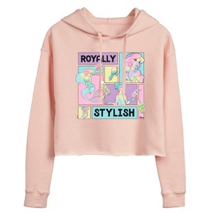 Women's - Disney - Royally Stylish Grid Cropped Graphic Hoodie - 1 of 2