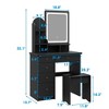 FUFU&GAGA Makeup Vanity Set with Mirror and Stool Drawer and Shelf - 4 of 4