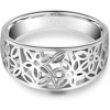 925 Sterling Silver Ring, High Polish Tarnish Resistant Comfort Fit Victorian Leaf Filigree Vintage Style Ring - 2 of 3