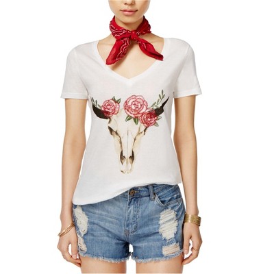 Carbon Copy Womens Dream All Day Graphic T-Shirt, White, Small