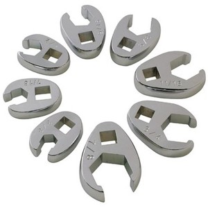 Sunex 3/8" Dr. 8 Pc. Fully Polished Flare Nut Crowfoot Wrench Set Model 9708 - Hand Tool Parts and Accessories - 1 of 4