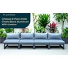 LeisureMod Chelsea 4-Piece Outdoor Patio Sectional Set – Black Powder-Coated Aluminum, Cushions, Weather-Resistant - 4 of 4