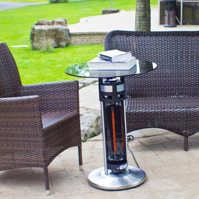EnerG+ 58" Silver Electric Infrared Outdoor Heater Table