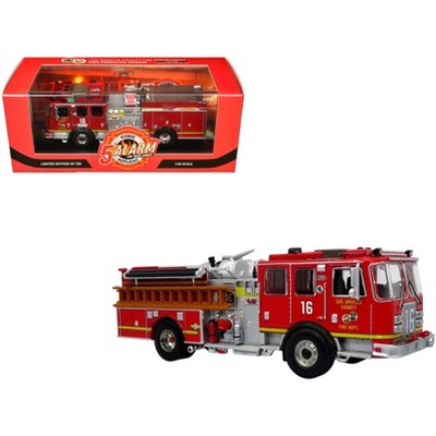 KME Predator Fire Engine #16 "Los Angeles County Fire Dept" Red "5 Alarm" Series Ltd Ed 1/64 Diecast Model by Iconic Replicas