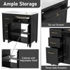Mshliw 36 Inch Bathroom Vanity with Sink, Ceramic Undermount Sink, 1 Tip-out Drawer, 3 Side Drawers, Adjustable Shelf - 2 of 4