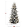 Best Choice Products 6ft Pre-Lit Flocked Artificial Aspen Noble Fir Christmas Tree w/ 1,350 Branch Tips, 300 LED Lights - Black - 2 of 4