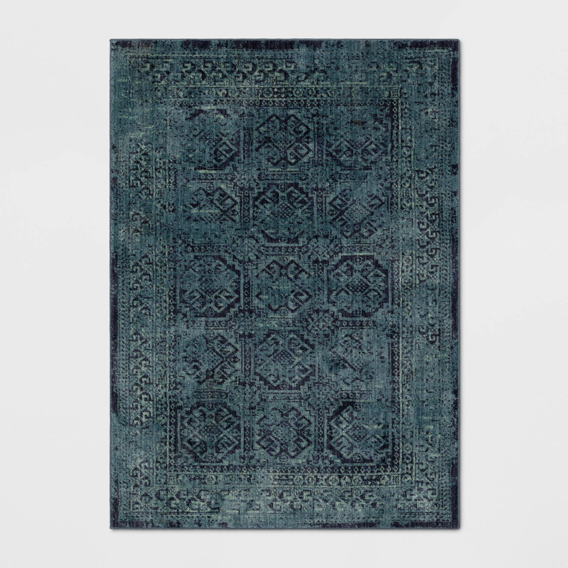 5'x7' Overdyed Area Rug Turquoise - Threshold™