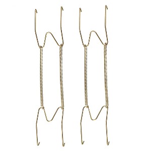 Unique Bargains W Type Zinc Plated Invisible Wall Decorative Hooks 2 Pcs - 1 of 3