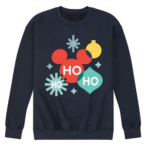 Men's - Disney - Holiday Ho Ho Ho Shapes Graphic Fleece Sweatshirt - 1 of 4