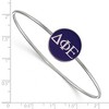 Black Bow Jewelry Sterling Silver Delta Phi Epsilon Greek Life Bangle Bracelet 7 Inch - 2 of 3