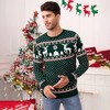 Mens Christmas Sweaters 2025 Crew Neck Pullover Sweater Holiday Ugly Christmas Sweaters for Family, Couples,Green - M - 2 of 4