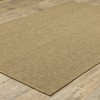 Captiv8e Designs Kokomo Textured Basket Weave Solid Tan Indoor/Outdoor Rug - 3 of 4