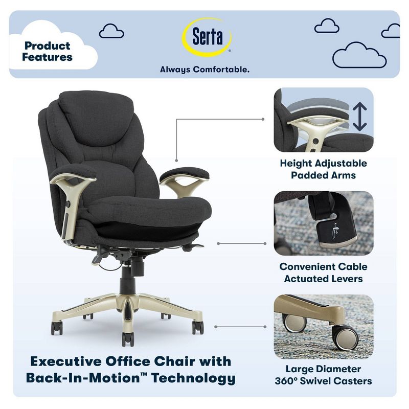 Works Executive Office Chair with Back In Motion Technology - Serta, 5 of 19