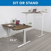 Mount-It! Dual Motor Electric Standing Desk with 55" Tabletop, Brown & White - 4 of 4