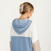 Anna-Kaci Women's Long Sleeve Color Block Knit Hoodie with Drawstring and Relaxed Fit - 3 of 4