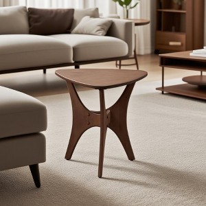 Sapphtopaz Coffee Table Wood Side Table with Unique Style Base Modern Dining Table Coffee Bar for Living Room, Bedroom - 1 of 4