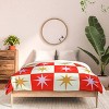 Deny Designs Full/Queen Galaxy Eyes Star Check Festive Comforter and Pillow Sham Cream - 3 of 4
