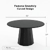 Dovelina Round Dining Table Mid-Century Dining Room Table with Designer Table Base - 3 of 4
