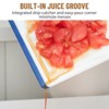 3-Piece Plastic Large Cutting Boards Set for Kitchen, Non-slip Feet and Juice Grooves, Multicolor - 3 of 4