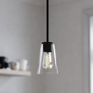 VAXCEL Beverly Mini Pendant Ceiling Light Clear Glass Shade, LED Compatible - 1 of 4