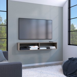 Sapphtopaz 59" Wall Mounted Floating TV Stand for TVs Up to 65" with 2 Open Shelves Modern TV Console with Cable Management for Living Room - 1 of 4