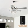 Parrot Uncle 52" Modern Crystal Ceiling Fan with Light and Remote for bedroom, kitchen - 3 of 4