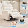 Recliner Chair Nursery, Oversized Manual Reclining Rocking Chair, 360 Swivel Glider with Cup Holder, Massage and Heat Recliner - 4 of 4