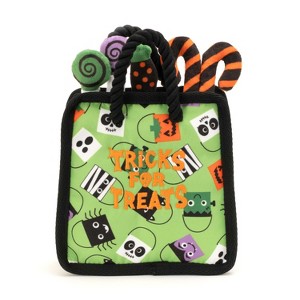 Tricks for Treats Bag Squeaky Tough Plush Dog Toy - The Worthy Dog - 1 of 1