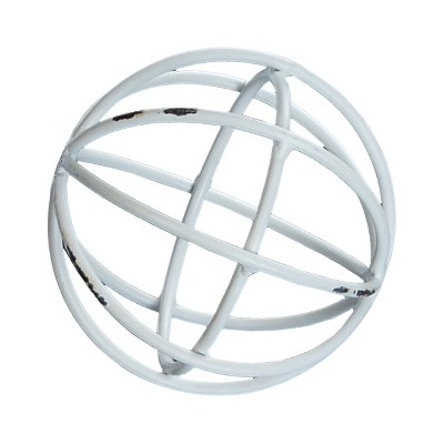 VIP Metal 5 in. White Sphere Accent Ball