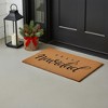 HomeRoots 17" X 29" Brown And Black Christmas Outdoor Coir Door Mat - 2 of 4