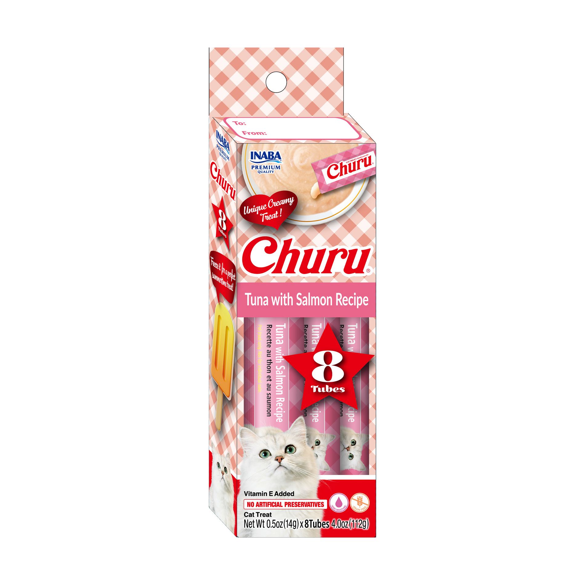 Inaba Churu Summer Tuna and Salmon Flavor Lickable Cat Treats - 4oz/8ct