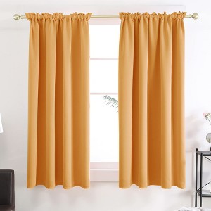 Deconovo Blackout Thermal Rod-Pocket Curtains, OEKO-TEX, 2 Panels(42W) - 1 of 4