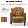 Set of 2 Enrique Genuine  Leather Armchair with Turned Legs | ARTFUL LIVING DESIGN - 4 of 4