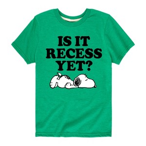 Boys' - Peanuts - Is It Recess Yet Short Sleeve Graphic T-Shirt - 1 of 4