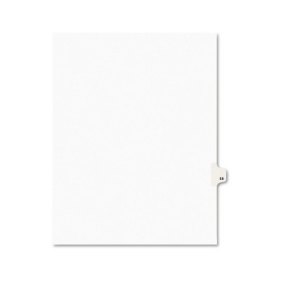 Avery-Style Legal Exhibit Side Tab Divider Title: 68 Letter White 25/Pack 01068
